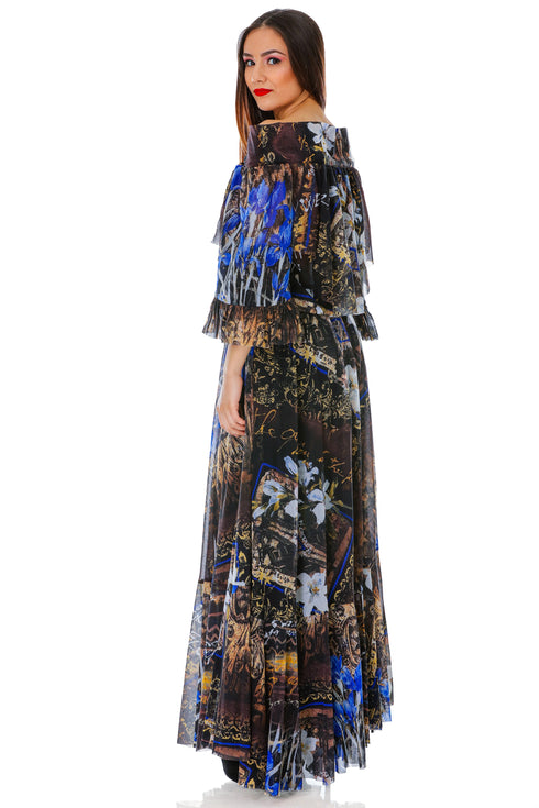 Rochie tull imprimat T-64